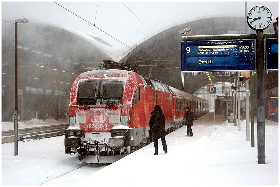 erlebter Winter in Halle (Saale) Hbf