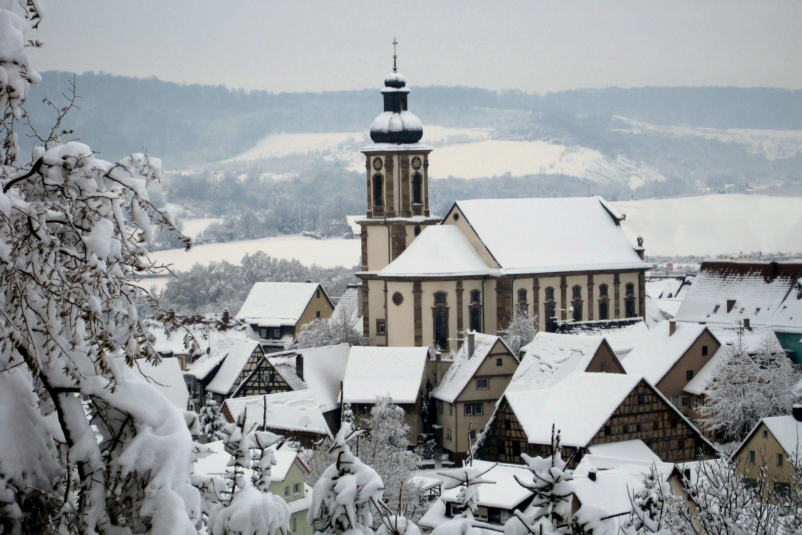 Erlenbach    ( unser verschneites Dorf )