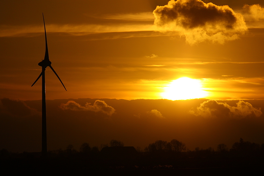 Erneuerbare Energie im Abendlicht...