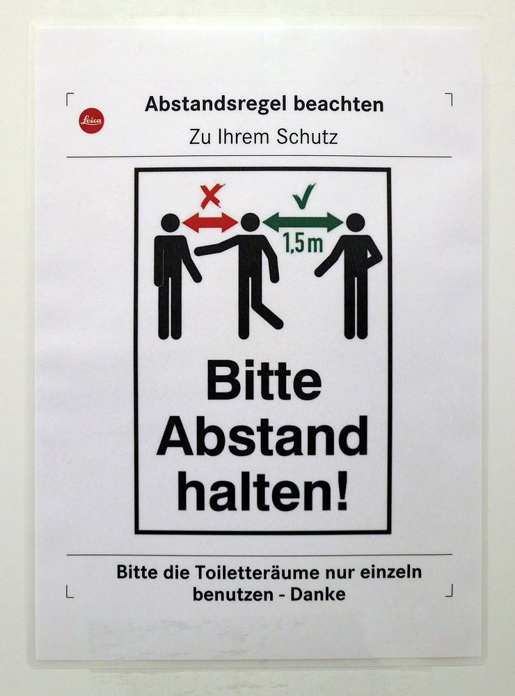 Ernst Leitz Museum: Abstandsregeln beachten