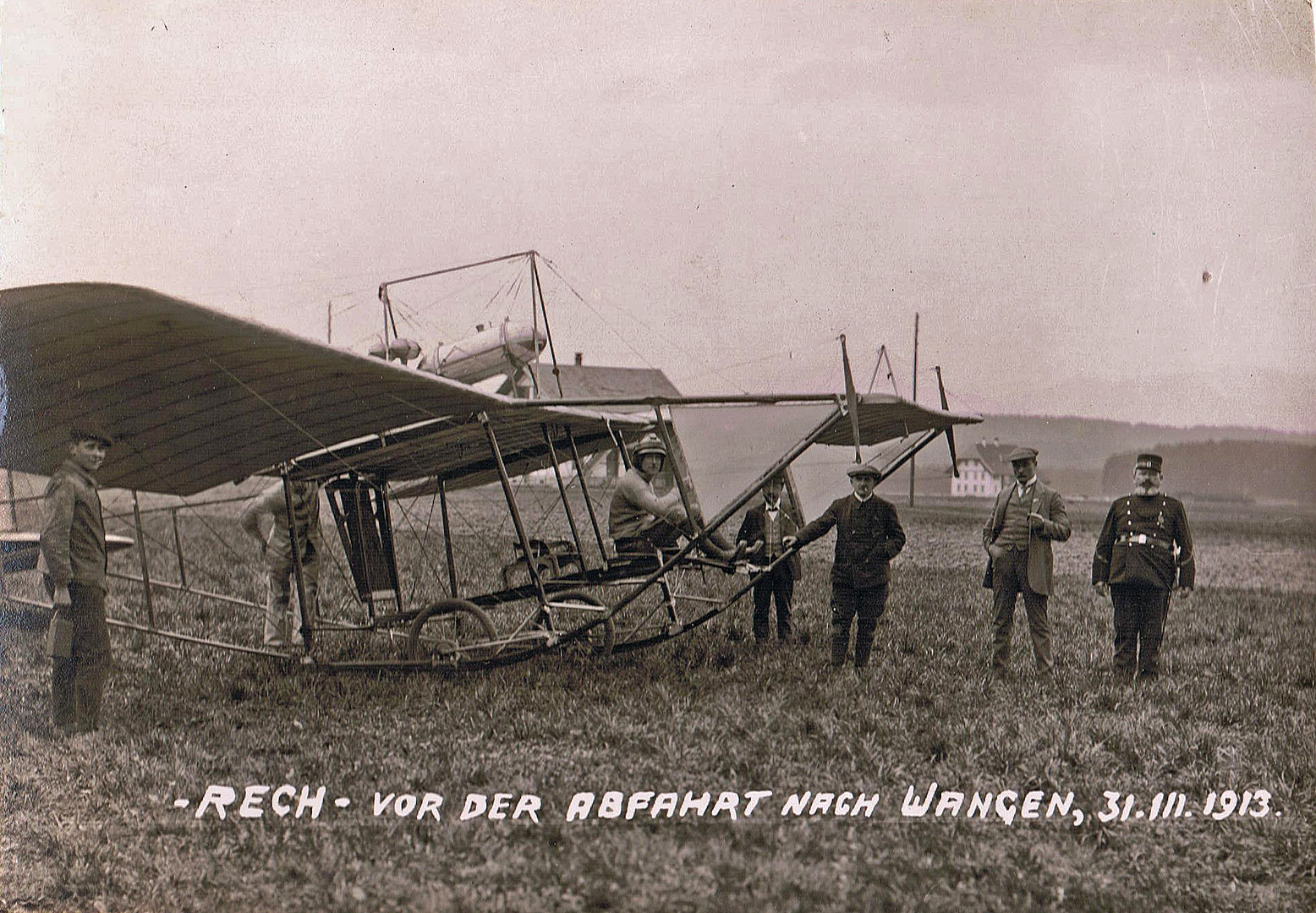 Ernst Rech, Flugpionier, leider kurz darauf abgestürzt und dabei gestorben.