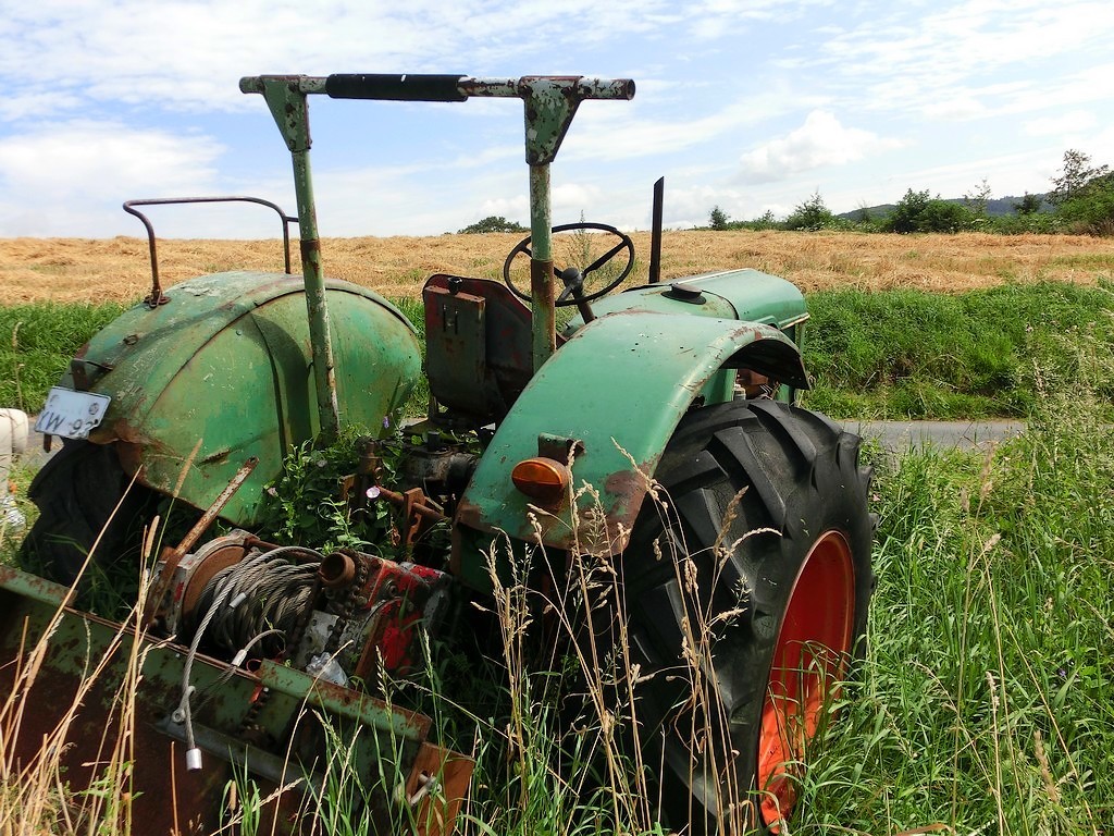 Ernte fertig, Traktor auch!