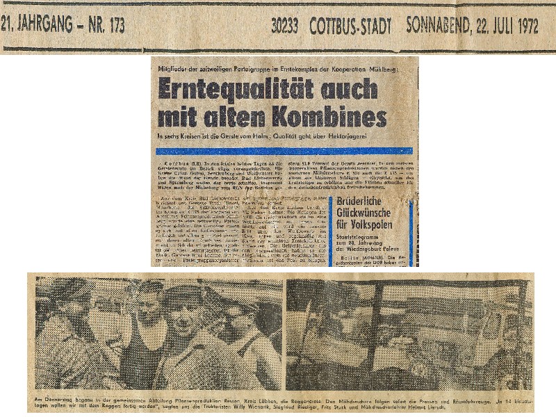 Ernte heute vor 42 Jahren