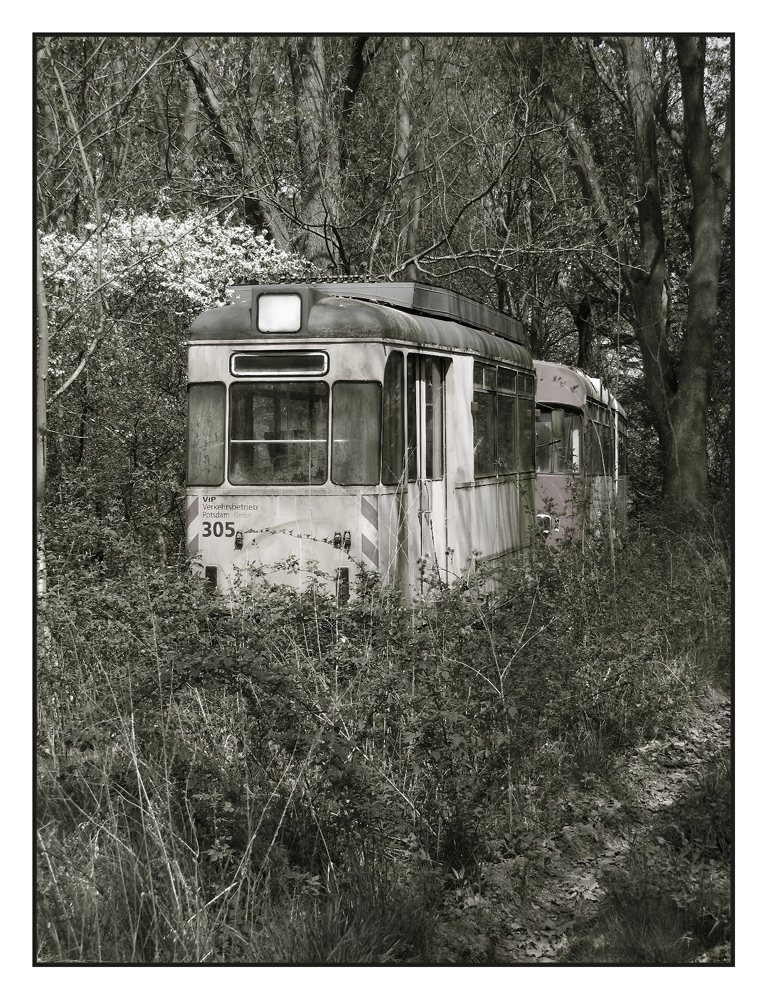 Erosion einer Straßenbahn