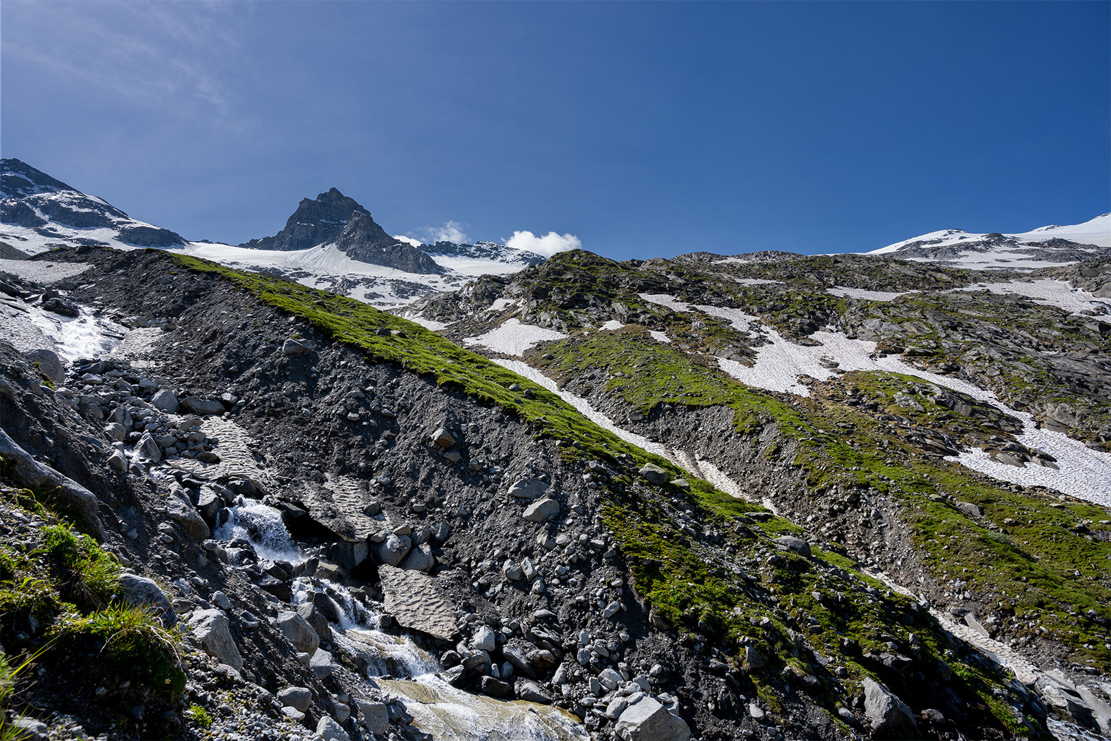 Erosion im Talschluss des Habachtales