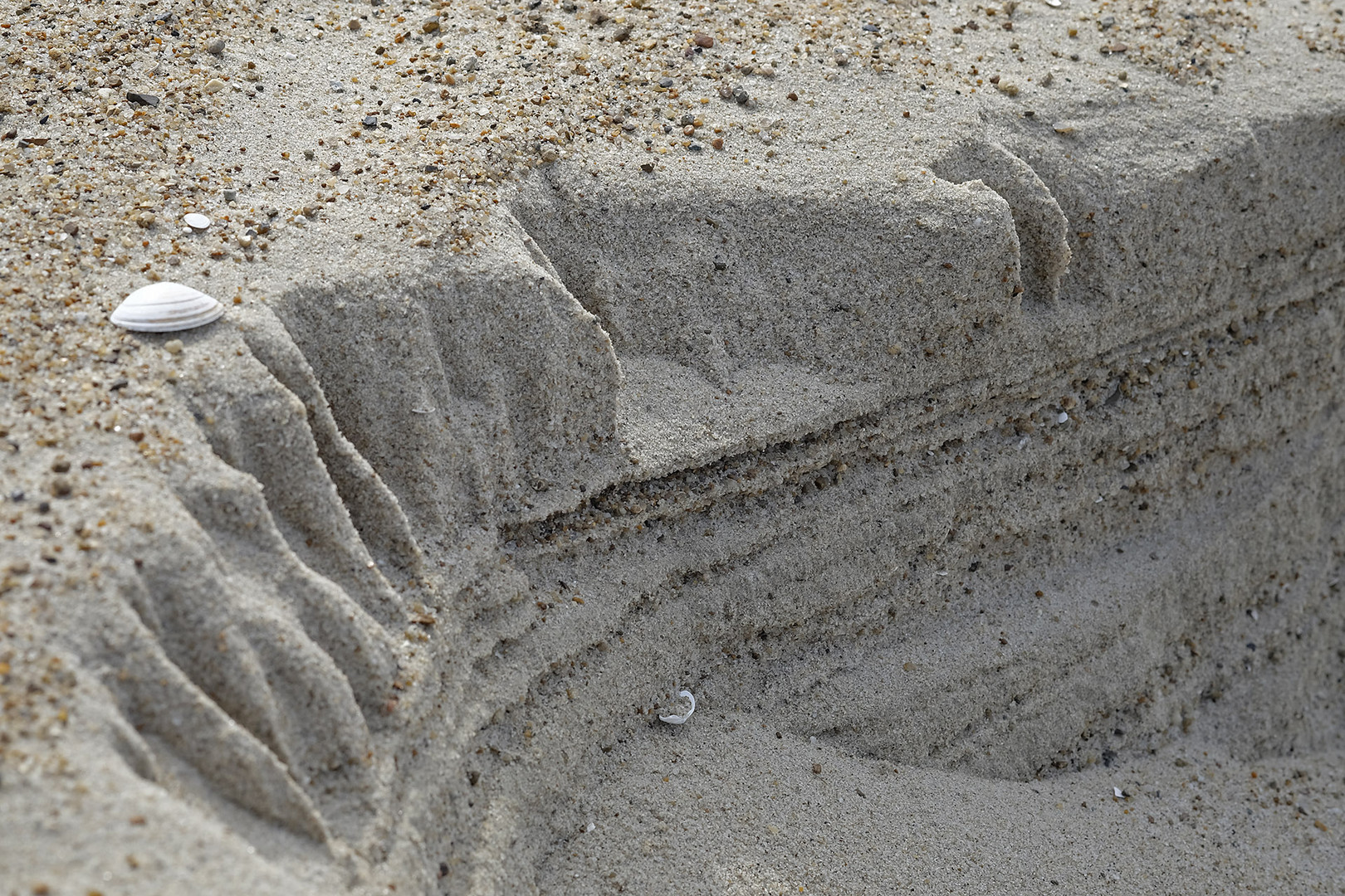 Erosion und Stratigrafie am Nordseestrand - eine kleine Miniaturwelt 