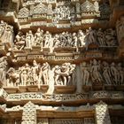 Erotic temple sculptures - Khajuraho, Madhya Pradesh