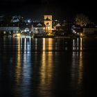 Erpel am Rhein bei Hochwasser