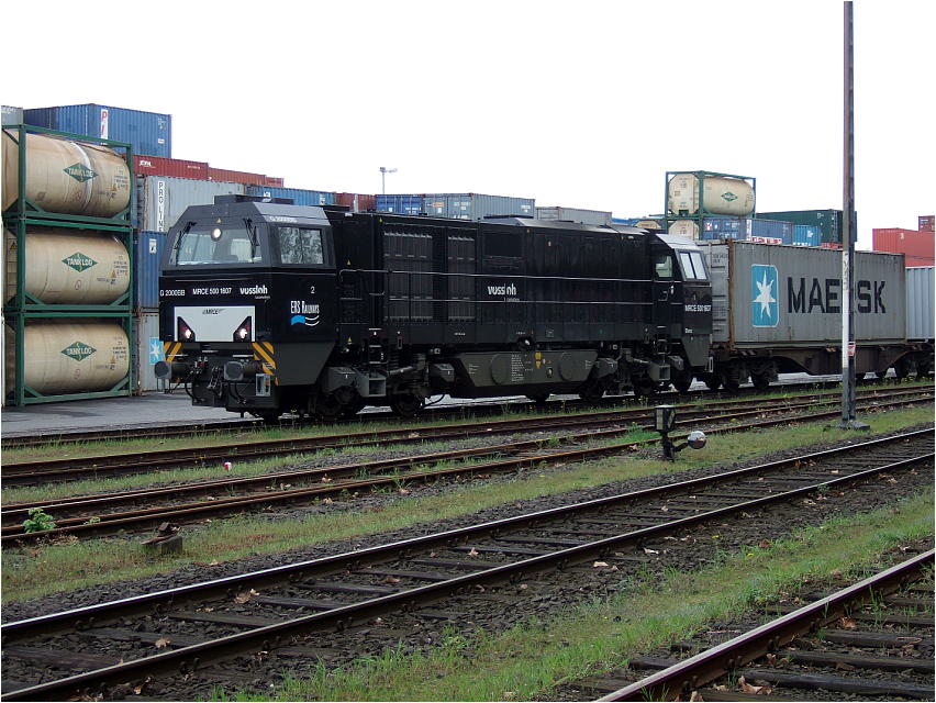 ERS Railways, Vossloh G 2000BB, im Mainzer Hafen