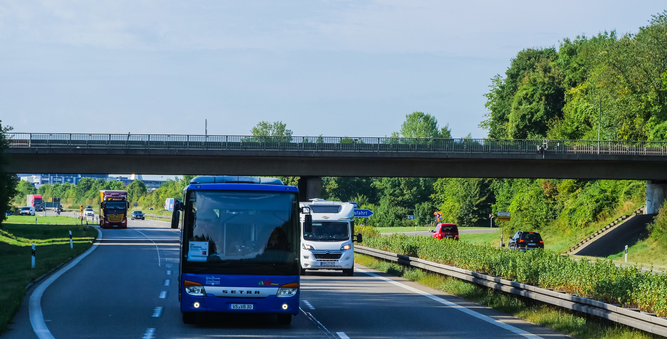 Ersatzbus auf der A 81