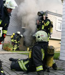 Erschöpft nach Brandeinsatz II