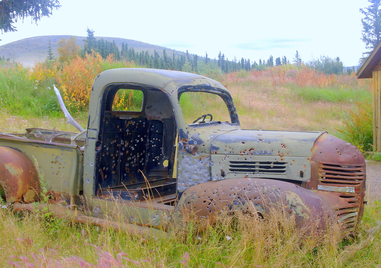 Erschossenes Auto in Alaska