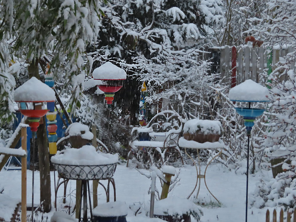 Erst Schneefall und dann kam Regen...