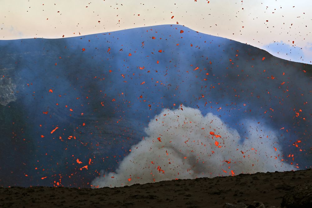 Erst wenn mir die Lava Brocken um die Ohren fliegen...