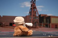 Erste Kulturreise von Teddybär auf Zollverein. Weltkultur Erbe 2010.