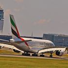 Erste Landung Airbus A380 in Schwechat.