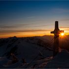 Erste Sonnenstrahlen am Schwarzenstein