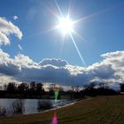 Erste Sonnenstrahlen am See...