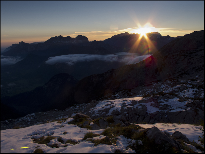 Erste Sonnenstrahlen.