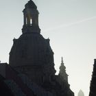 Erste Sonnenstrahlen in der Dresnder Frauenkirche