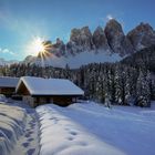 Erste Sonnenstrahlen über der Zanser Schweige