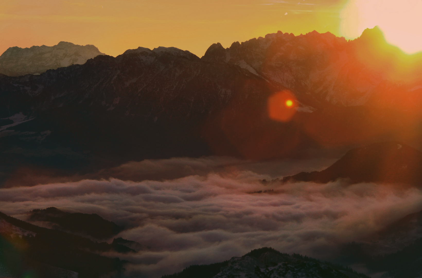 Erste Sonnenstrahlen. Wendelstein