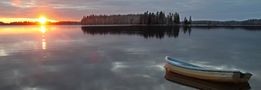 Erster Frost am See. von Wolfgang M. Göbel