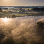 erster Herbstnebel über dem Allgäu