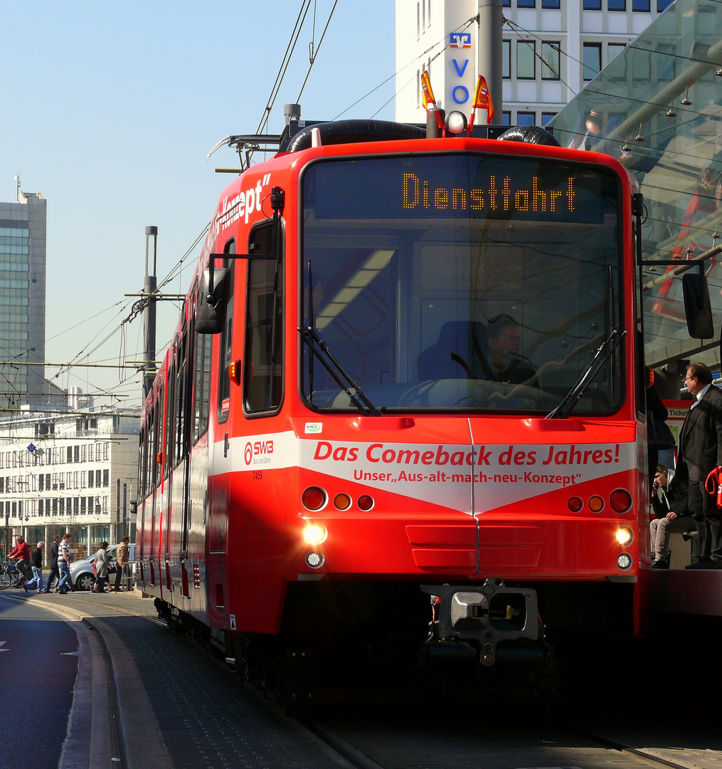 Erster modernisierter B-Wagen der Stadtwerke Bonn