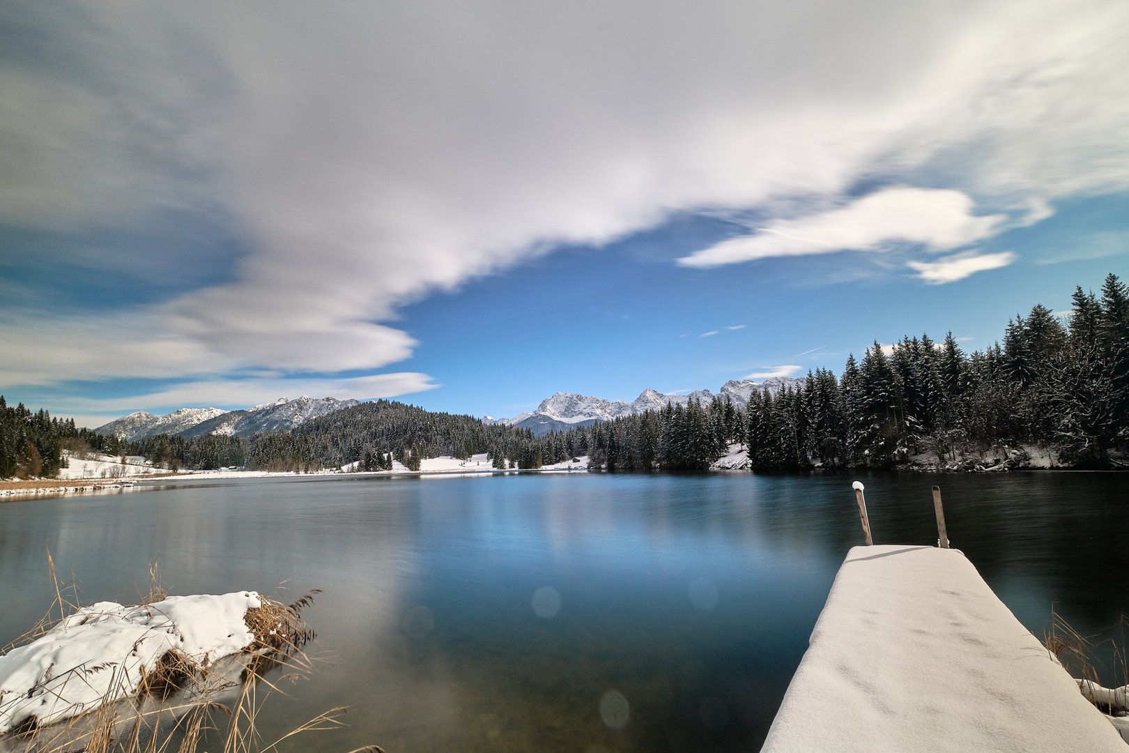 Erster Schnee am Geroldsee