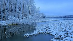 Erster Schnee am See