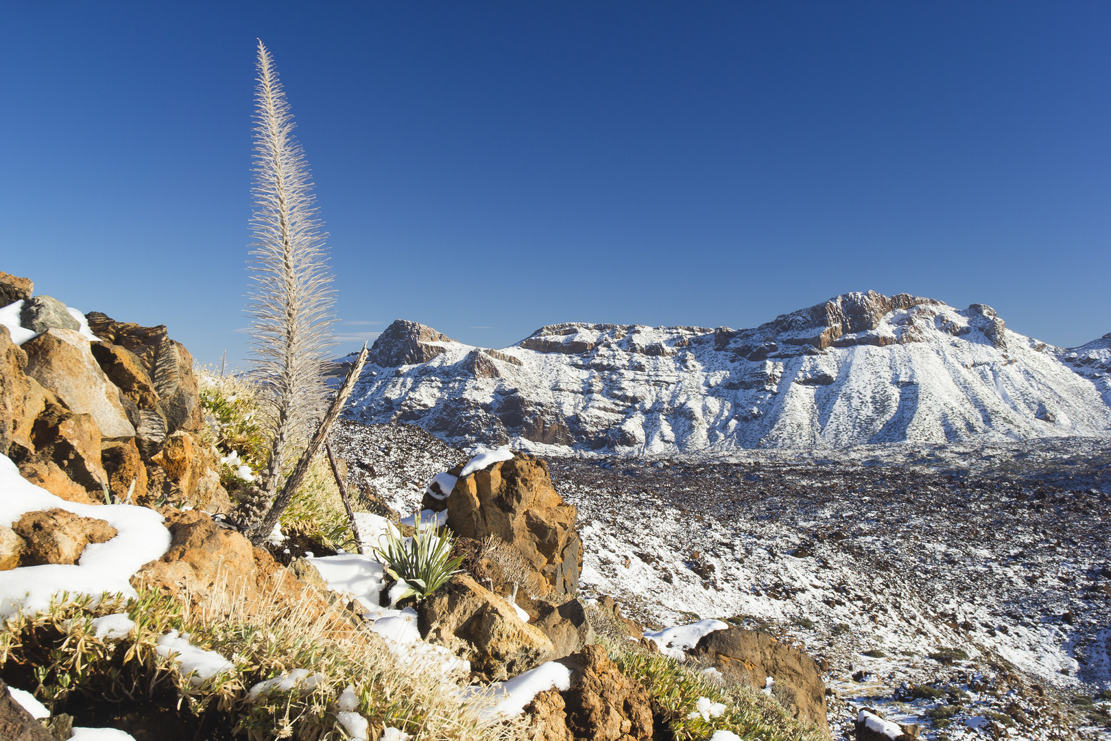 Erster Schnee am Teide