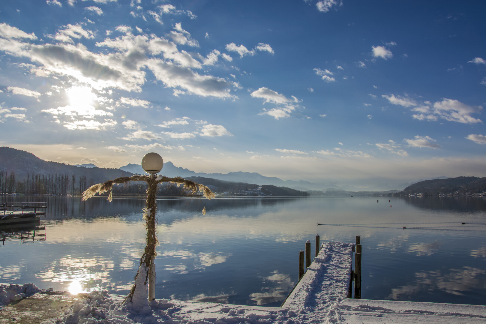 Erster Schnee am Wörthersee