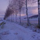 erster Schnee an der Großbaustelle in Helmershausen