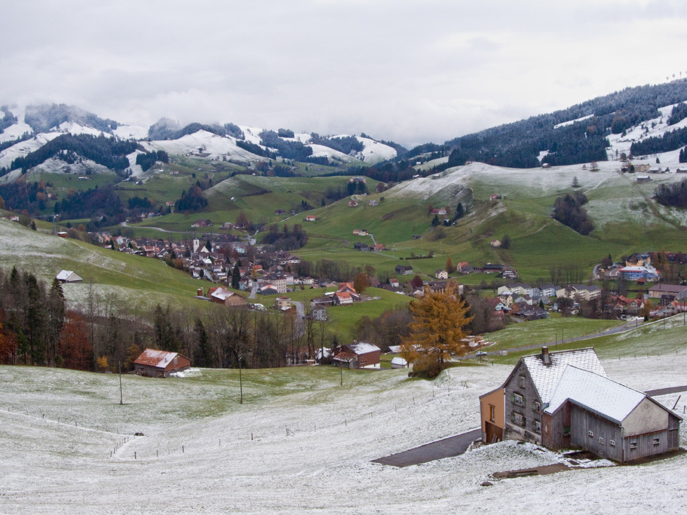 Erster Schnee im Appenzellerland