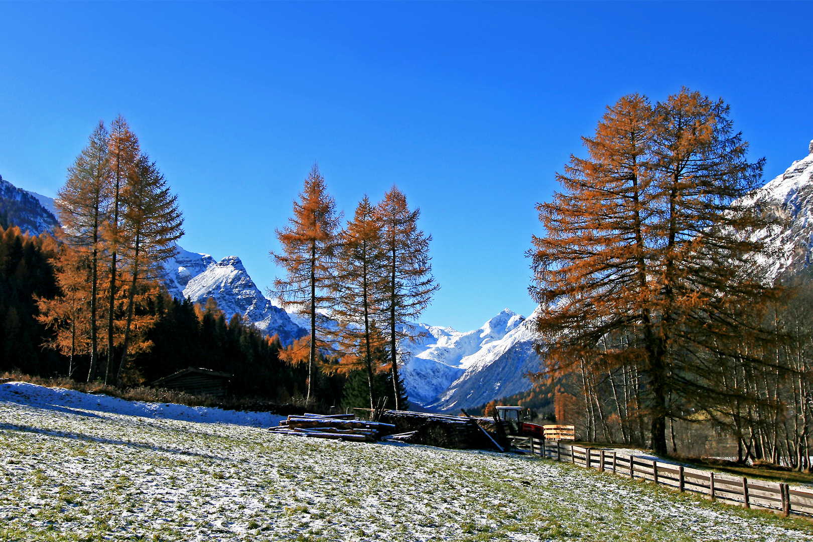 erster Schnee im Gschnitztal