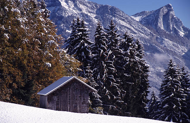 Erster Schnee im Herbst 2003