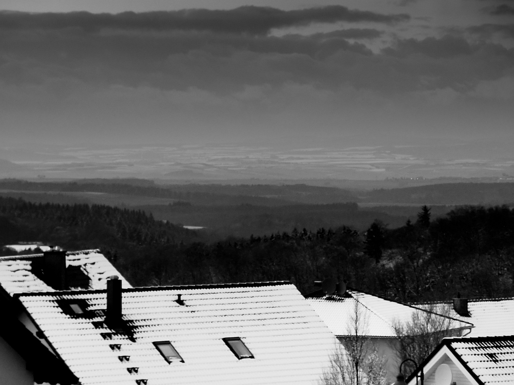 Erster Schnee im Hunrück in diesem Winter