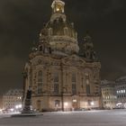 Erster Schnee im Jahre auf der FRAUENKIRCHE in Dresden