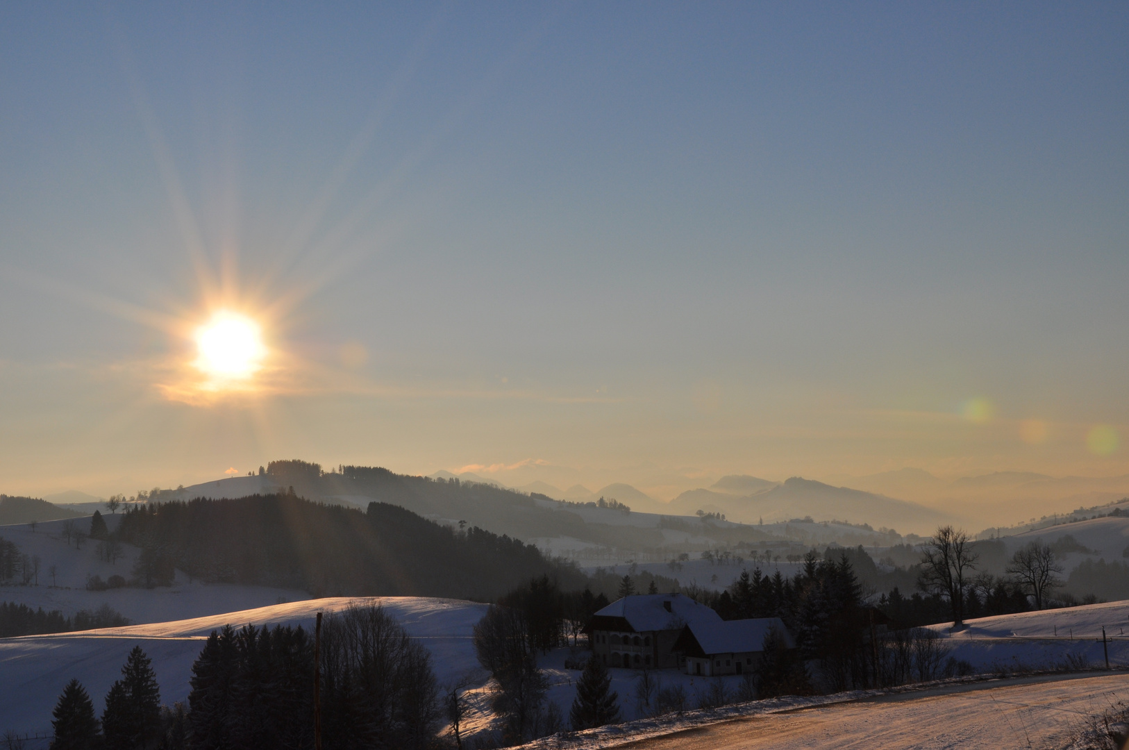 Erster Schnee im Mostviertel