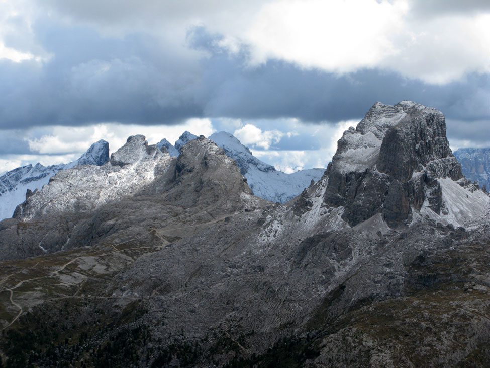 Erster Schnee in den Ampezzaner Dolomiten