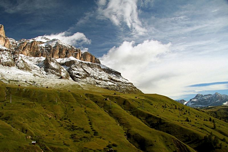 Erster Schnee in den Dolomiten