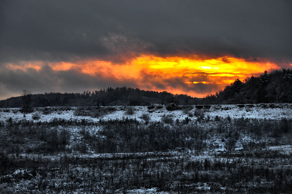 Erster Schnee in der Herbrucker Schweiz