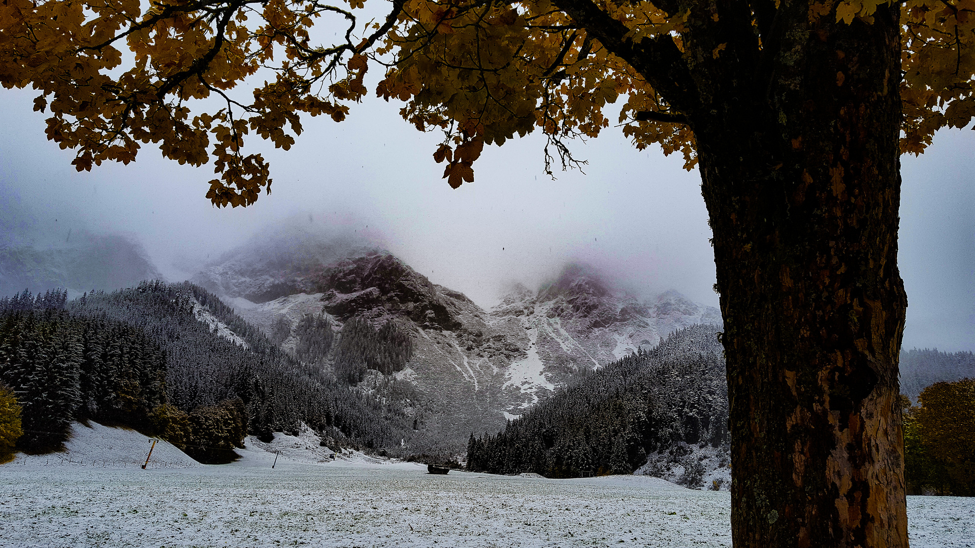 Erster Schnee in der Ramsau