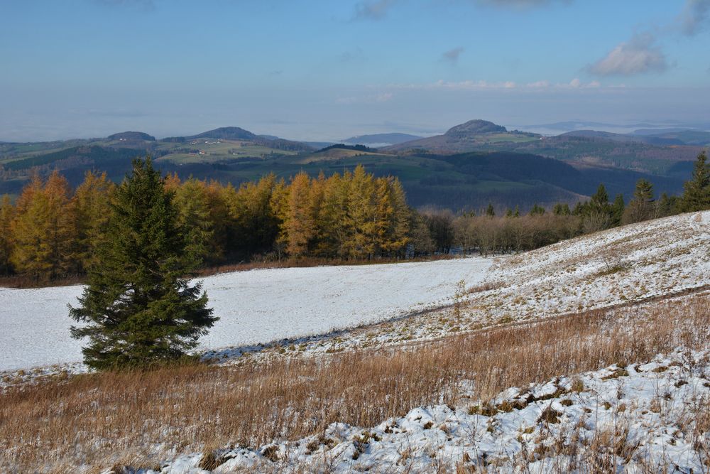 erster Schnee in der Rhön