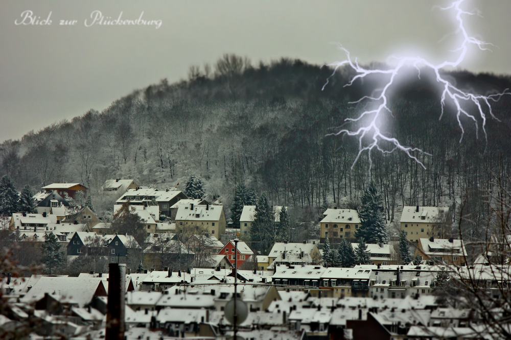 Erster Schnee in Wuppertal.