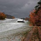 Erster Schnee und letztes Laub (Version 2 - mit Schärfenkorrektur)