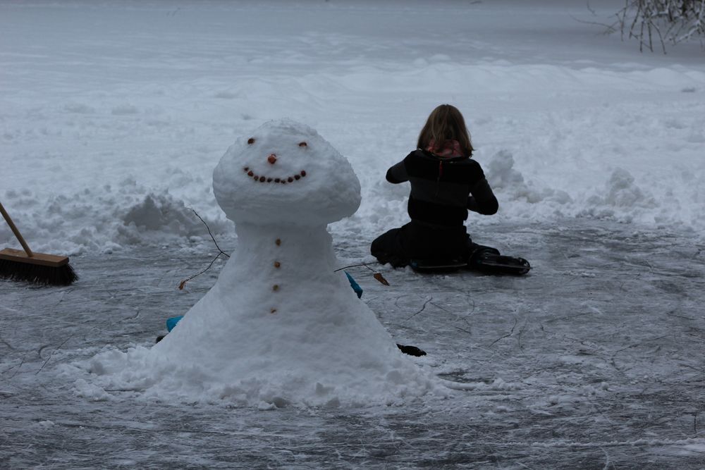 Erster Schneemann 2017