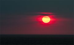 Erster Sonnenuntergang auf See