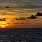 erster Sonnenuntergang in der Karibik